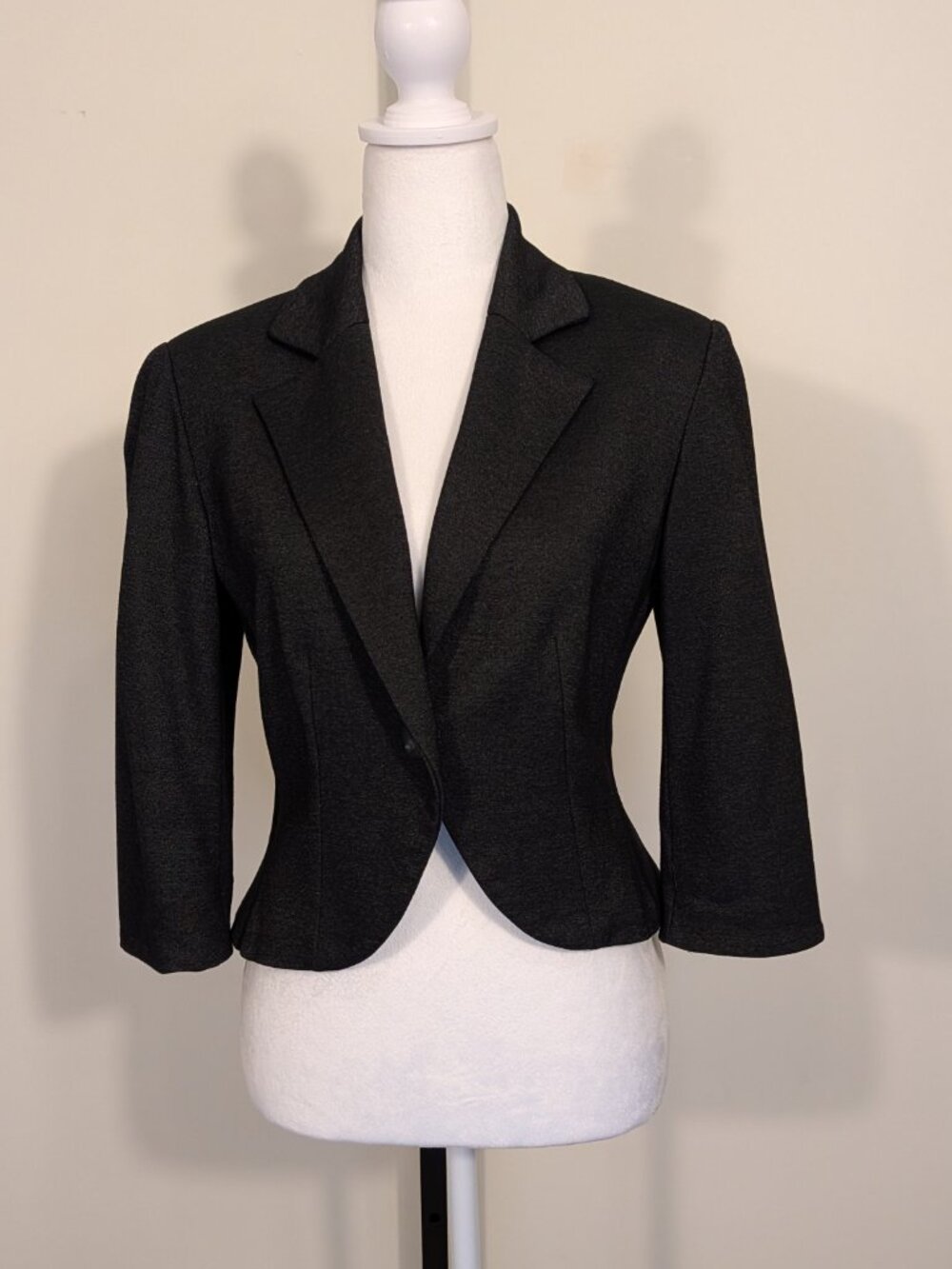 Freda’s Custom Made Cropped Blazer | Tailored Grey Ponte | Made in Canada | 6